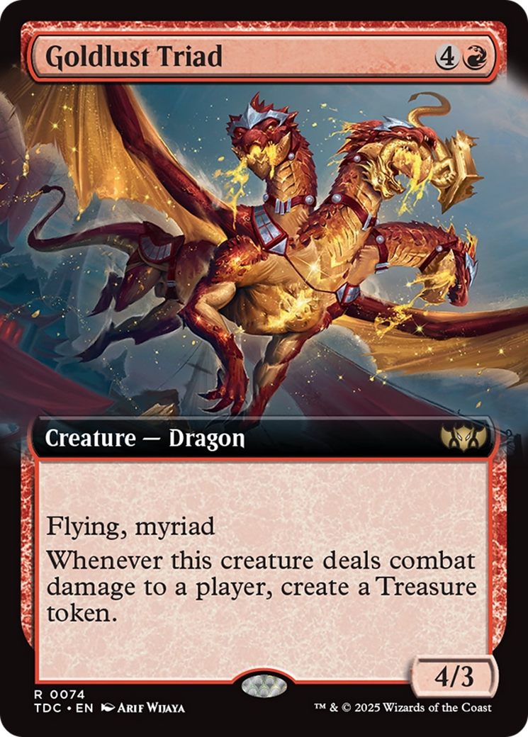 Goldlust Triad (Extended Art) [Tarkir: Dragonstorm Commander] | Good Games Cannington