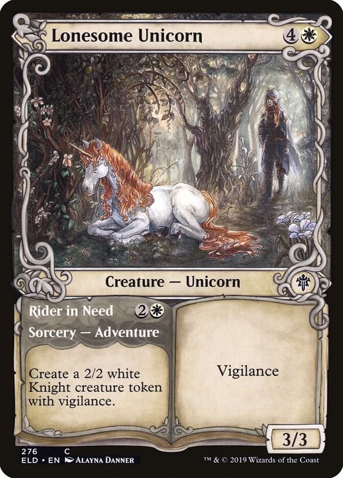 Lonesome Unicorn // Rider in Need 276/269 (Throne of Eldraine)  - Showcase | Good Games Cannington