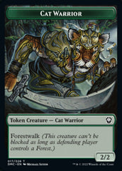 Saproling // Cat Warrior Double-Sided Token [Dominaria United Tokens] | Good Games Cannington