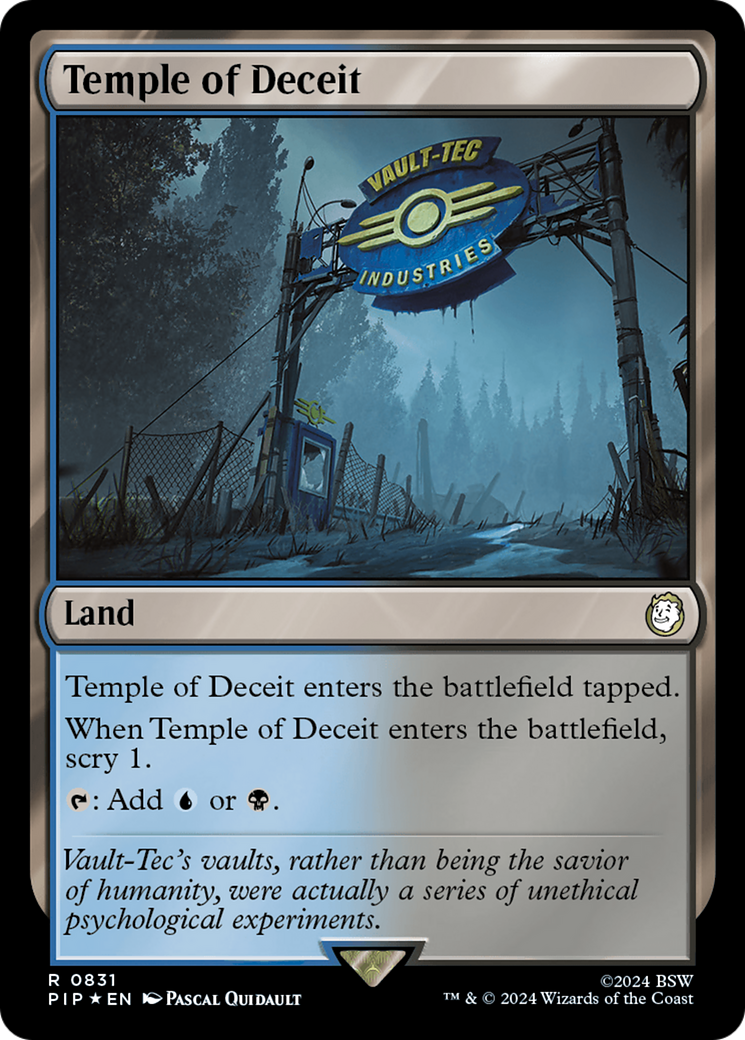 Temple of Deceit (Surge Foil) [Fallout] | Good Games Cannington