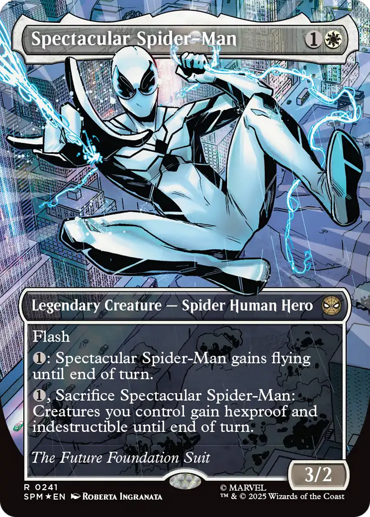 Spectacular Spider-Man (0241) (Borderless) (Textured Foil) [Marvel's Spider-Man] | Good Games Cannington