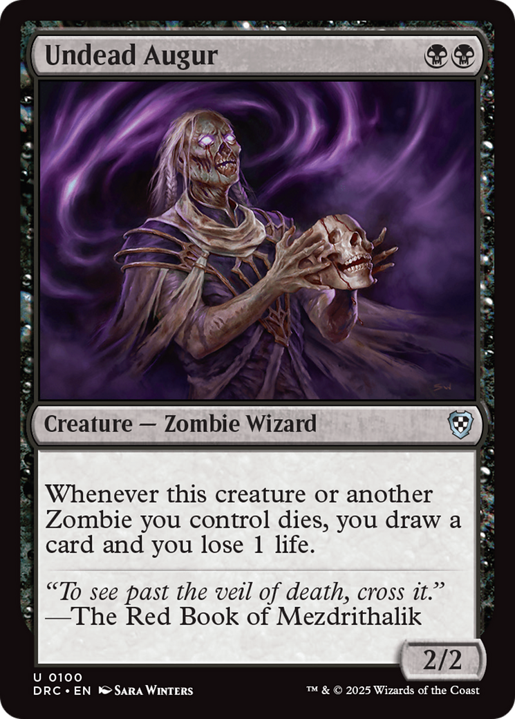 Undead Augur [Aetherdrift Commander] | Good Games Cannington