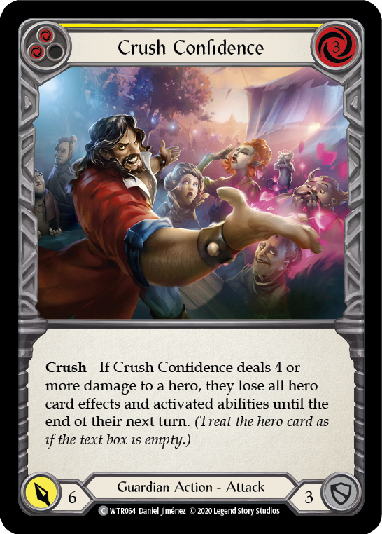 Crush Confidence (Yellow) [U-WTR064] (Welcome to Rathe Unlimited)  Unlimited Rainbow Foil | Good Games Cannington