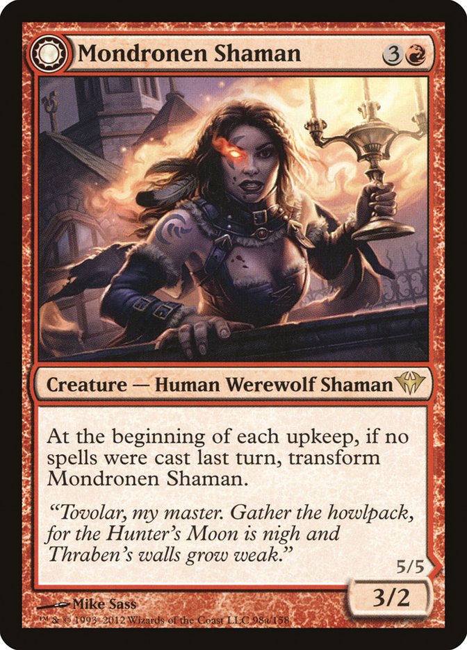 Mondronen Shaman // Tovolar's Magehunter [Dark Ascension] | Good Games Cannington