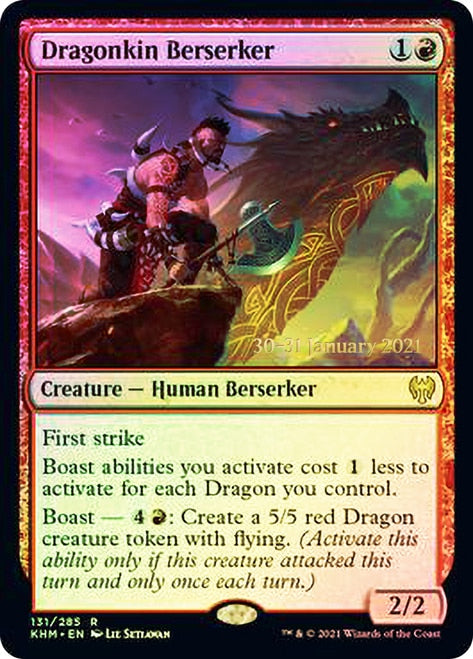 Dragonkin Berserker [Kaldheim Prerelease Promos] | Good Games Cannington