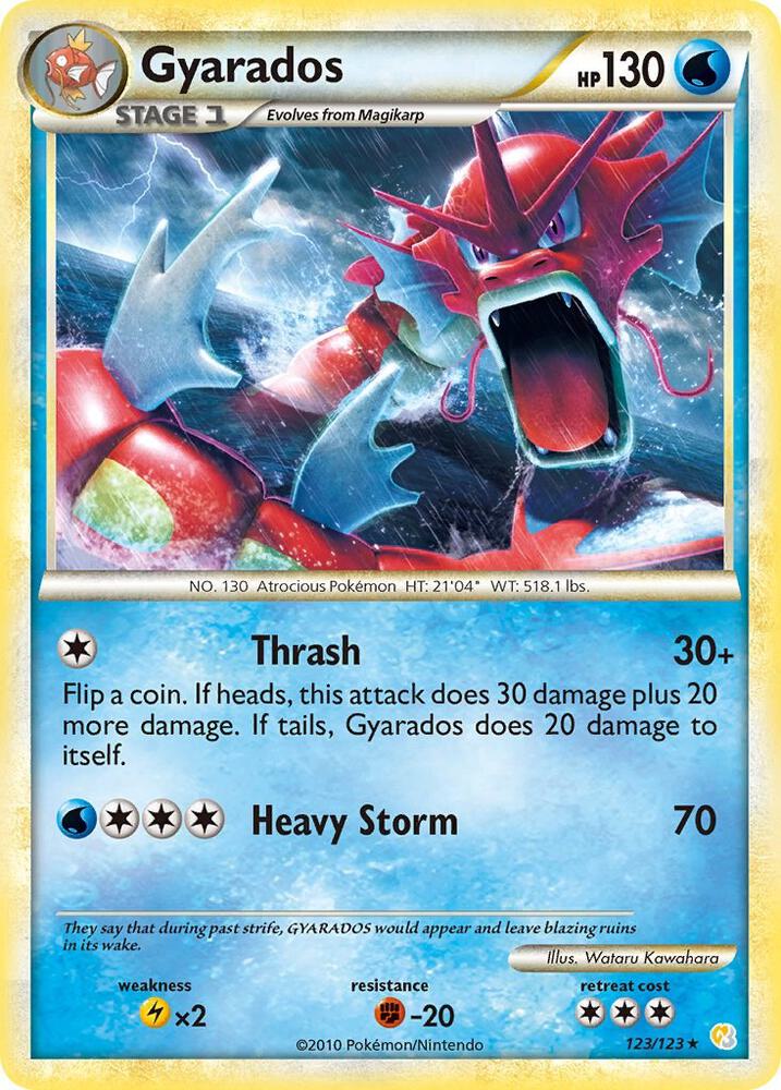 Gyarados Red 123/123 (HeartGold SoulSilver)  - Reverse Holofoil | Good Games Cannington