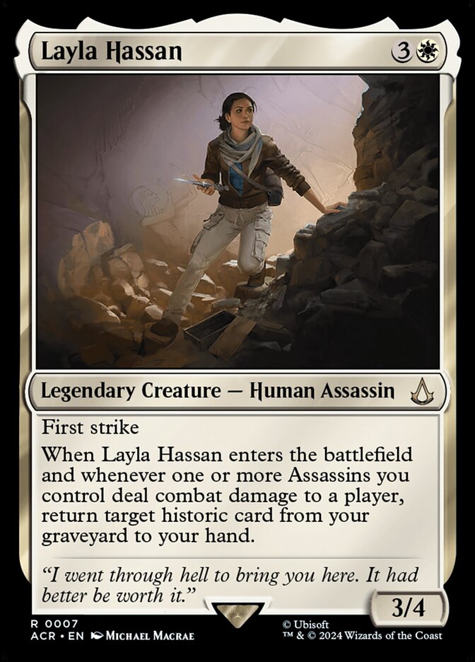 Layla Hassan 7/110 (Universes Beyond: Assassin's Creed)  | Good Games Cannington