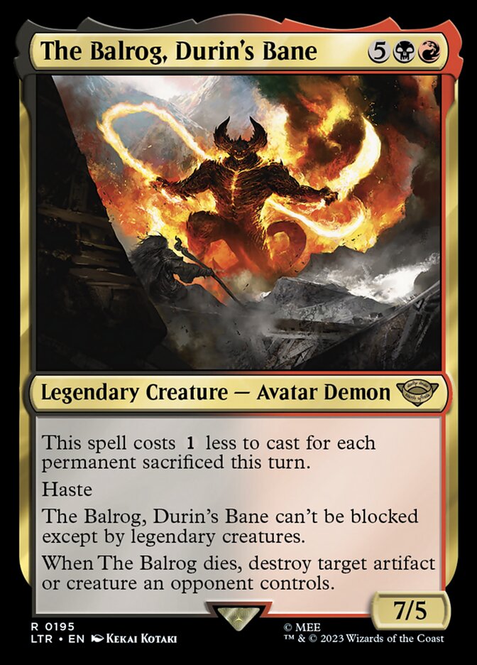 The Balrog, Durin's Bane 195/281 (Universes Beyond: The Lord of the Rings: Tales of Middle-earth)  | Good Games Cannington