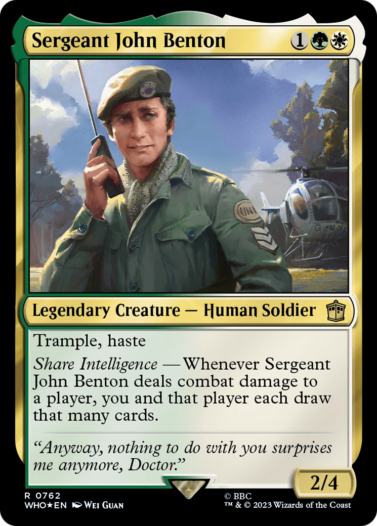 Sergeant John Benton (Surge Foil) [Doctor Who] | Good Games Cannington