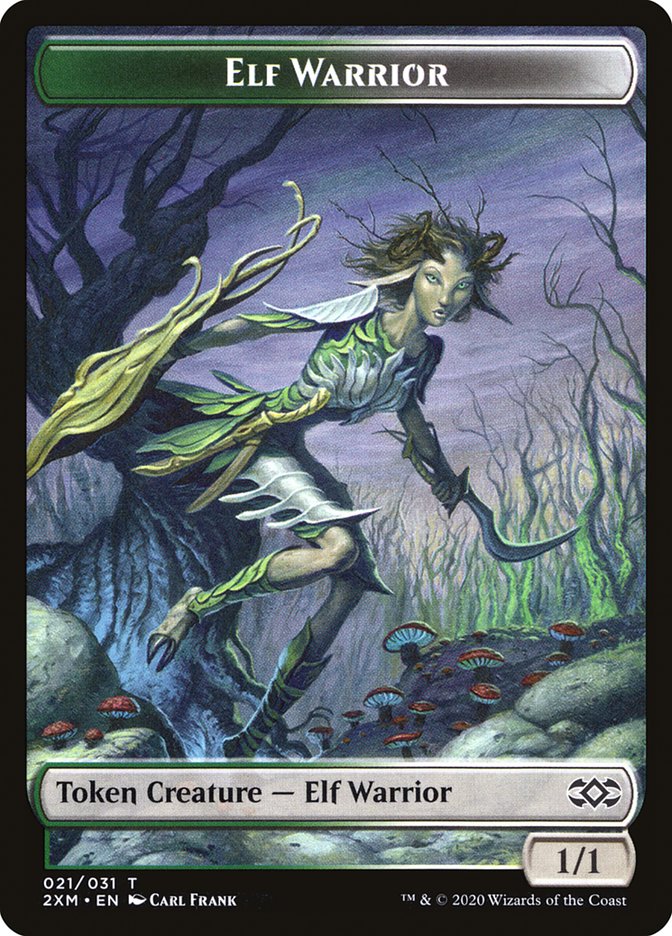 Copy // Elf Warrior Double-Sided Token [Double Masters Tokens] | Good Games Cannington