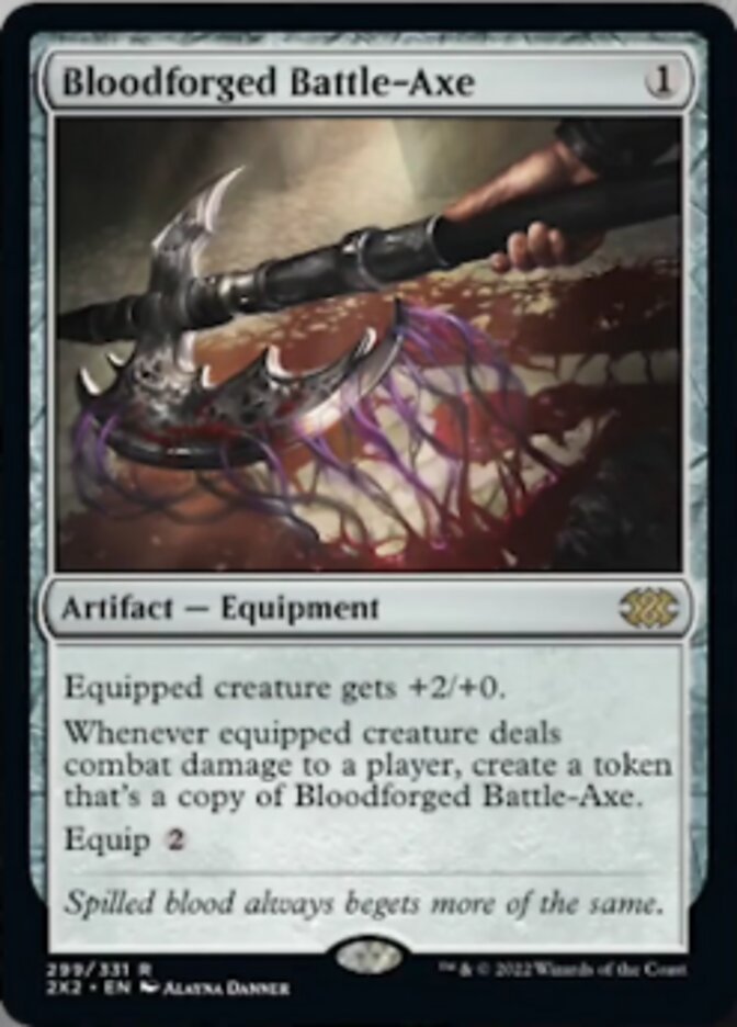 Bloodforged Battle-Axe [Double Masters 2022] | Good Games Cannington