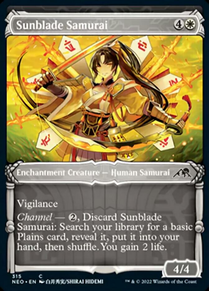Sunblade Samurai (Showcase Samurai) [Kamigawa: Neon Dynasty] | Good Games Cannington