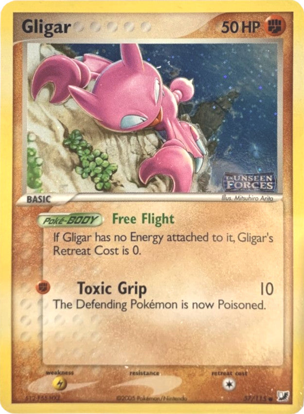 Gligar (57/115) (Stamped) [EX: Unseen Forces] | Good Games Cannington