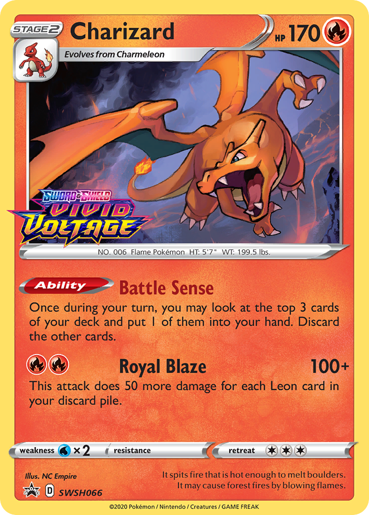 Charizard (SWSH066) (Prerelease Promo) [Sword & Shield: Black Star Promos] | Good Games Cannington