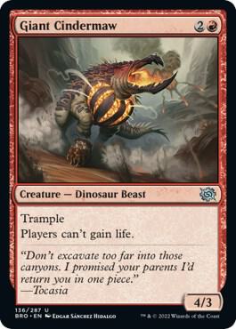 Giant Cindermaw 136 (The Brothers' War)  - Foil | Good Games Cannington