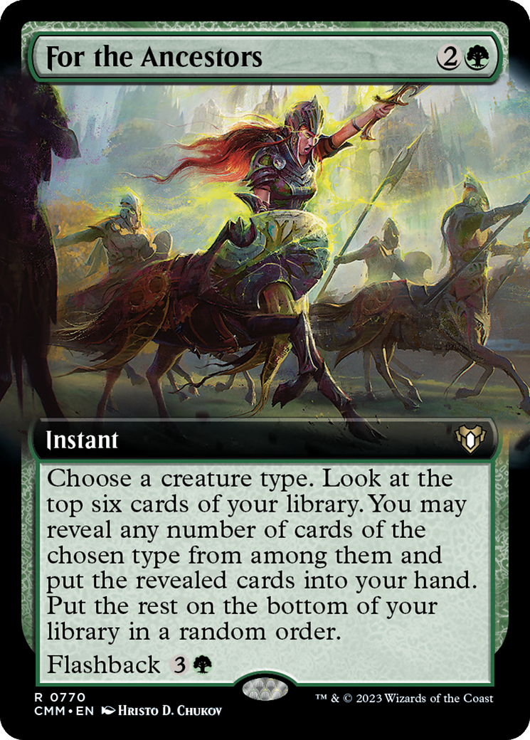 For the Ancestors (Extended Art) [Commander Masters] | Good Games Cannington