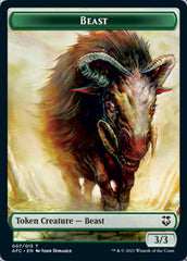 Beast // Dragon Spirit Double-Sided Token [Dungeons & Dragons: Adventures in the Forgotten Realms Commander Tokens] | Good Games Cannington