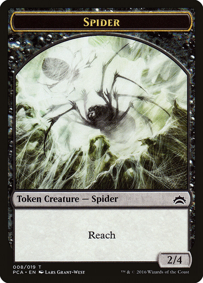 Spider // Saproling Double-Sided Token [Planechase Anthology Tokens] | Good Games Cannington