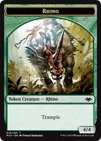 Rhino (013) // Spirit (016) Double-Sided Token [Modern Horizons Tokens] | Good Games Cannington