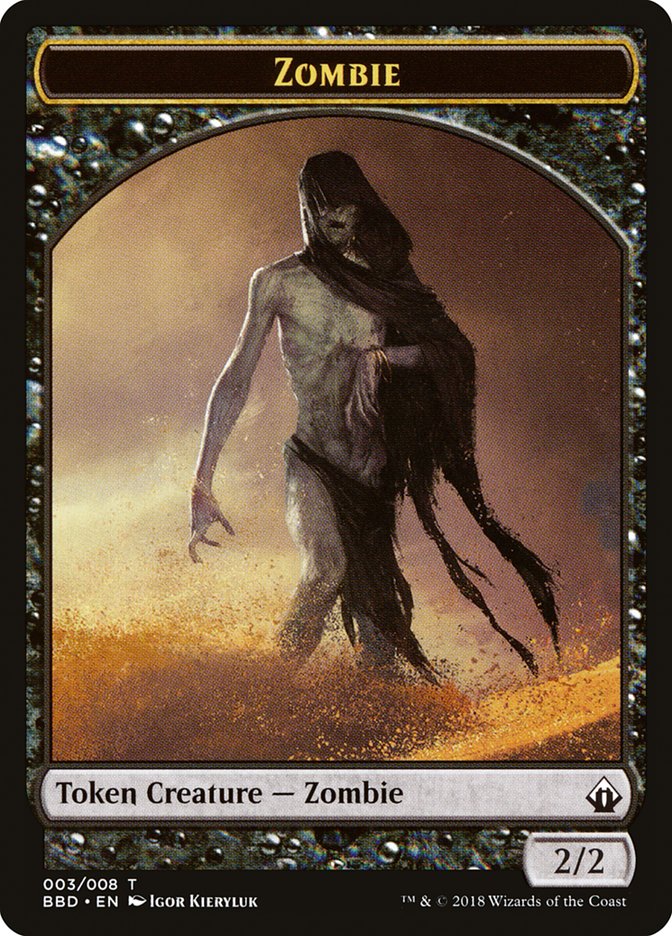 Zombie Token [Battlebond Tokens] | Good Games Cannington