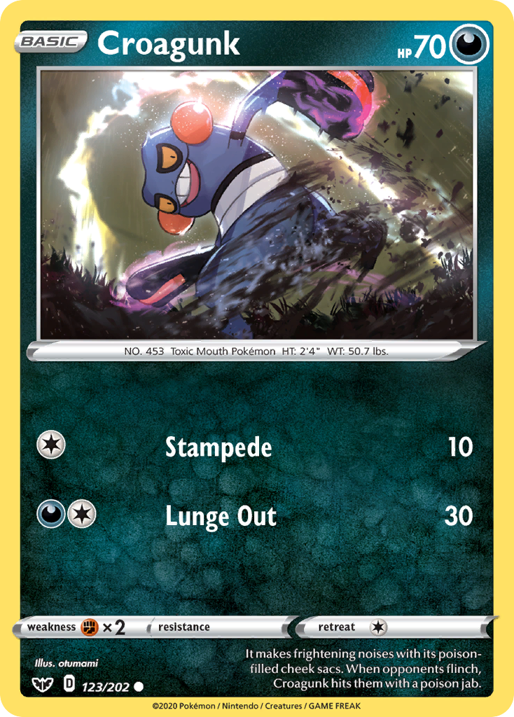 Croagunk (123/202) [Sword & Shield: Base Set] | Good Games Cannington