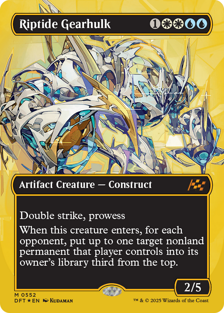 Riptide Gearhulk (Borderless) (First-Place Foil) [Aetherdrift] | Good Games Cannington