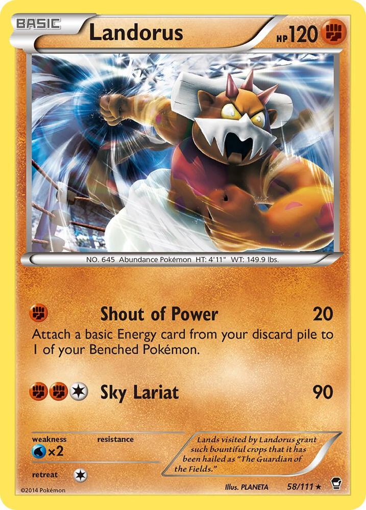 Landorus 58/111 (XY - Furious Fists)  - Holofoil | Good Games Cannington