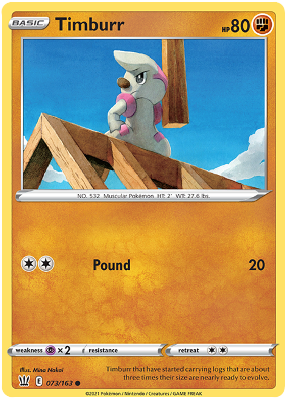 Timburr (073/163) [Sword & Shield: Battle Styles] | Good Games Cannington