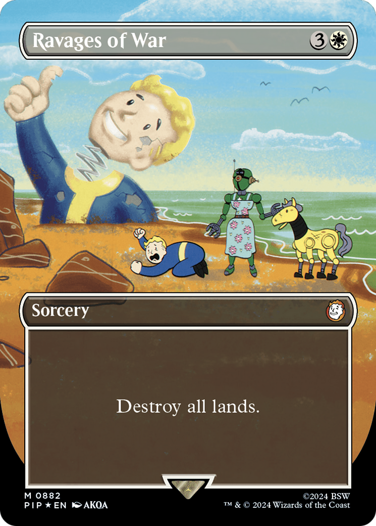 Ravages of War (Borderless) (Surge Foil) [Fallout] | Good Games Cannington