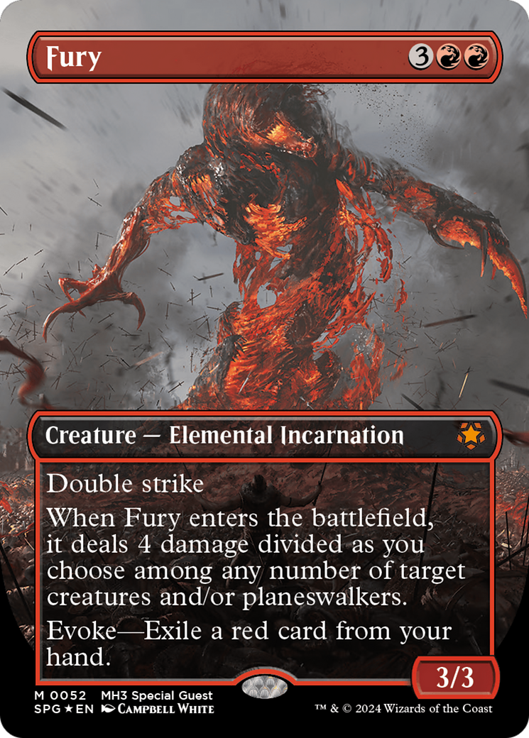 Fury (Borderless) (Textured Foil) [Modern Horizons 3 Special Guests] | Good Games Cannington