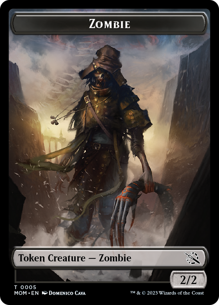 Warrior // Zombie Double-Sided Token [March of the Machine Tokens] | Good Games Cannington