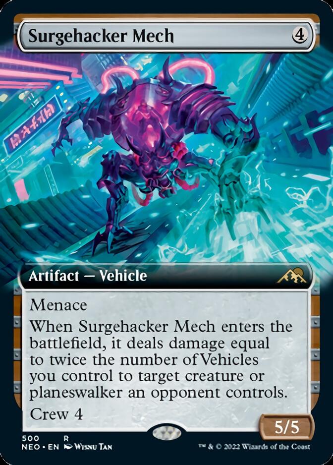 Surgehacker Mech (Extended Art) [Kamigawa: Neon Dynasty] | Good Games Cannington