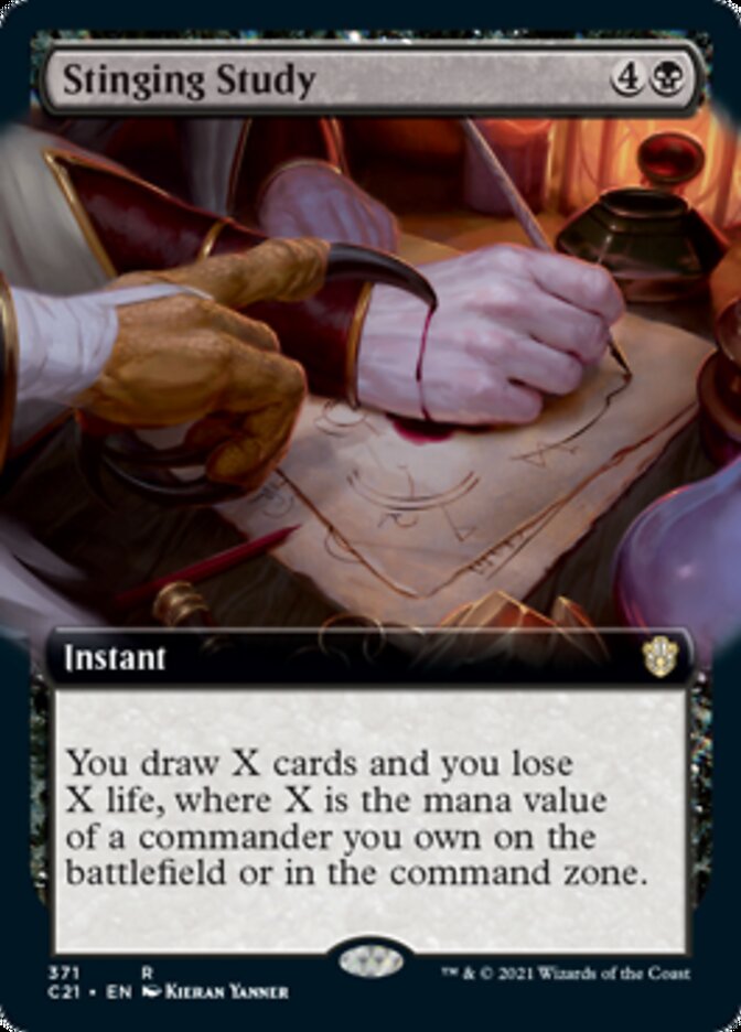 Stinging Study (Extended Art) [Commander 2021] | Good Games Cannington