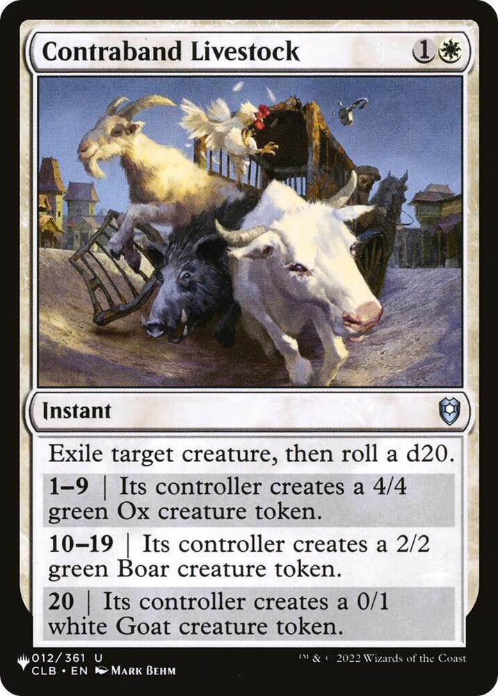Contraband Livestock 012/361 (The List Reprints)  | Good Games Cannington
