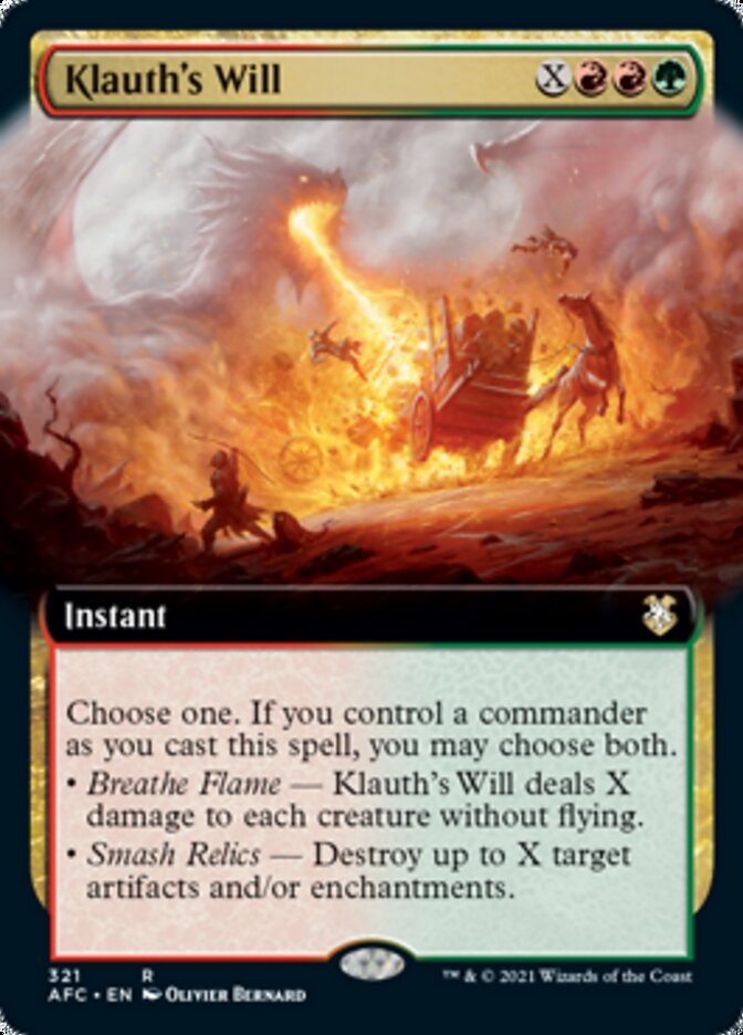 Klauth's Will (Extended Art) [Dungeons & Dragons: Adventures in the Forgotten Realms Commander] | Good Games Cannington