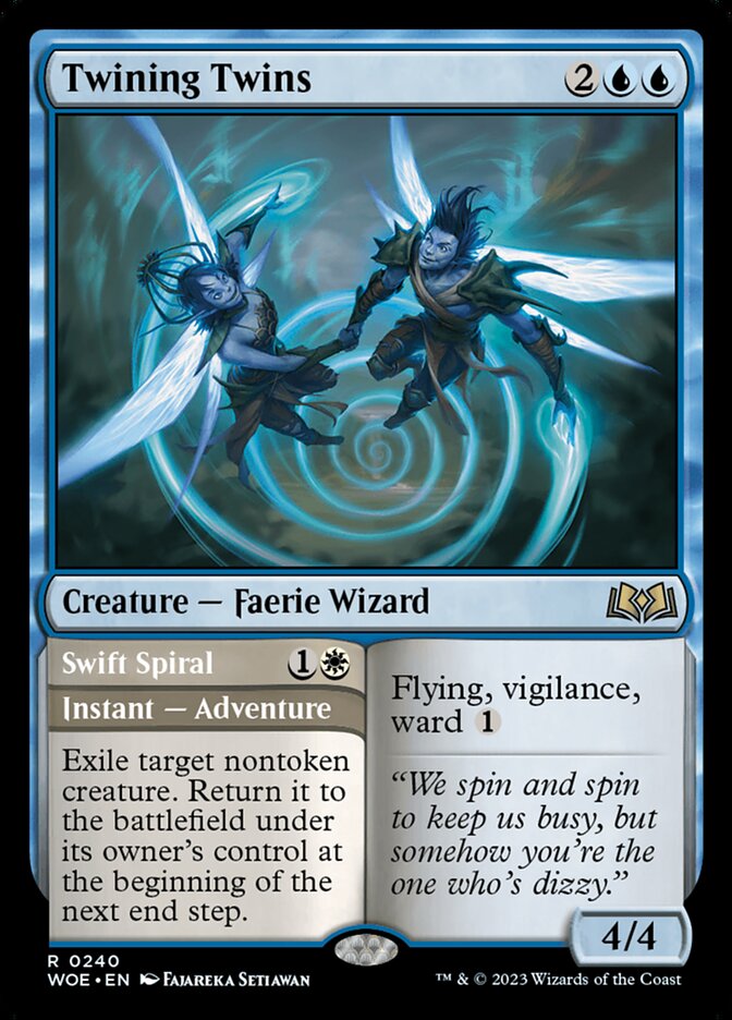 Twining Twins // Swift Spiral 240 (Wilds of Eldraine)  - Foil | Good Games Cannington