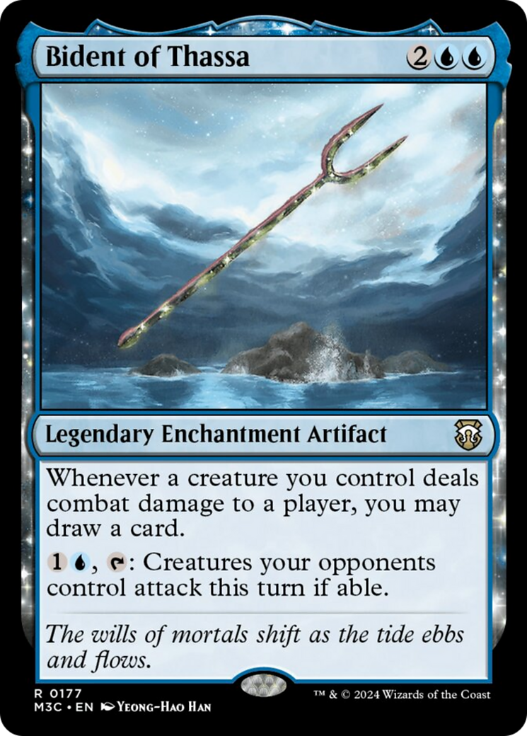 Bident of Thassa (Ripple Foil) [Modern Horizons 3 Commander] | Good Games Cannington