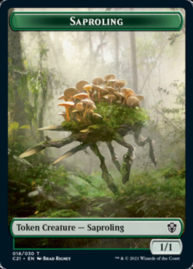 Food // Saproling Double-Sided Token [Commander 2021 Tokens] | Good Games Cannington