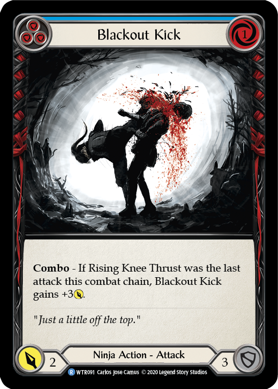 Blackout Kick (Blue) [U-WTR091] (Welcome to Rathe Unlimited)  Unlimited Rainbow Foil | Good Games Cannington