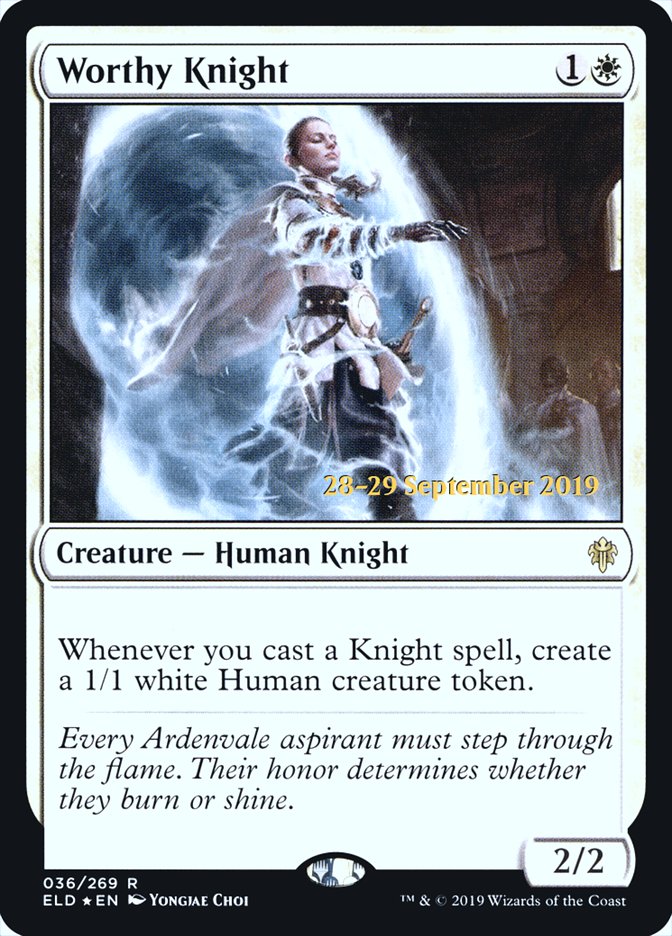 Worthy Knight [Throne of Eldraine Prerelease Promos] | Good Games Cannington