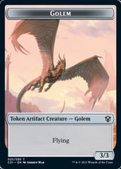 Golem (025) // Thopter Double-Sided Token [Commander 2021 Tokens] | Good Games Cannington
