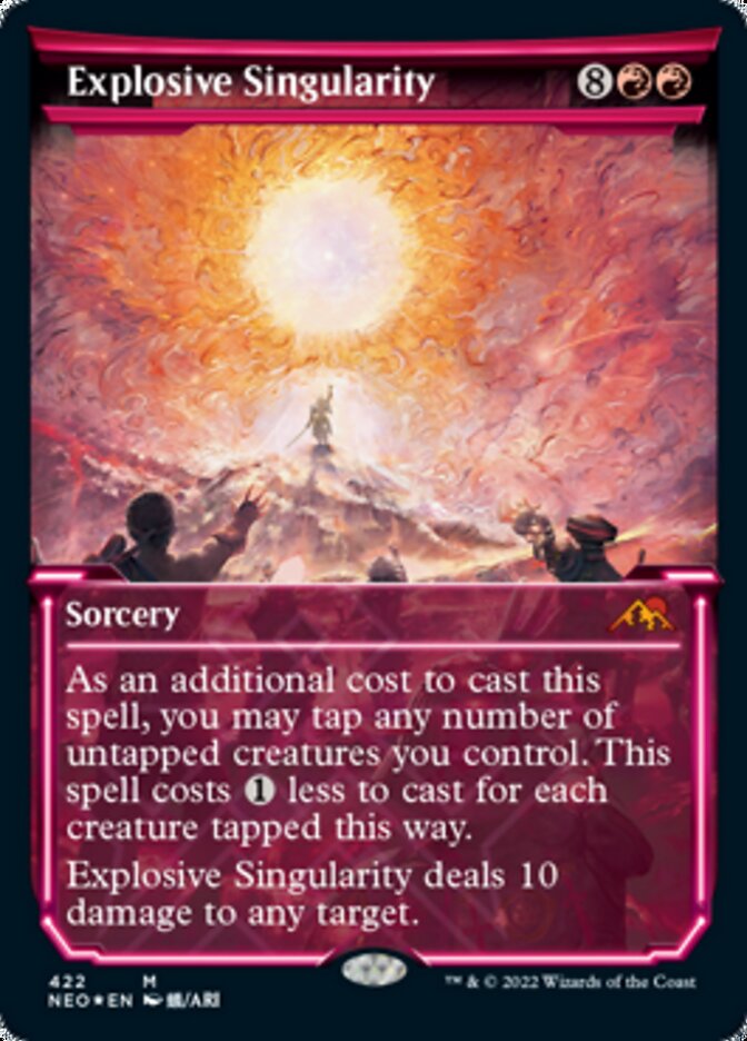 Explosive Singularity (Showcase) (Foil Etched) [Kamigawa: Neon Dynasty] | Good Games Cannington