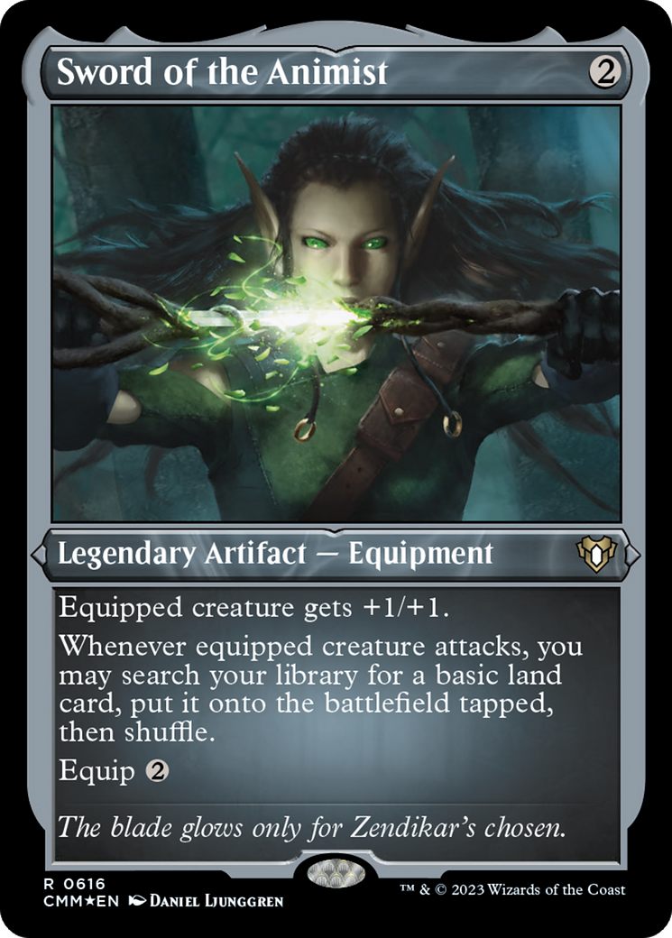 Sword of the Animist (Foil Etched) [Commander Masters] | Good Games Cannington