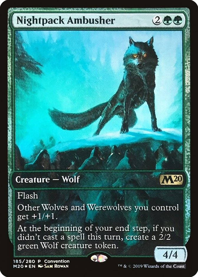 Nightpack Ambusher (Convention) (Full Art) [Core Set 2020 Promos] | Good Games Cannington