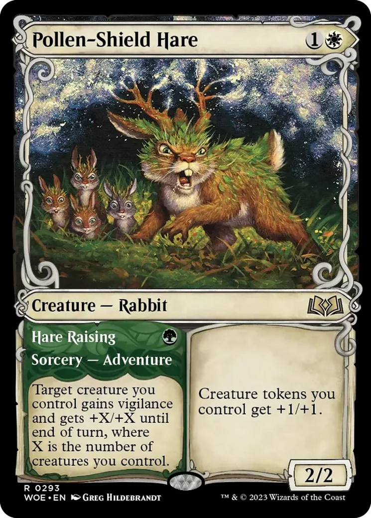 Pollen-Shield Hare // Hare Raising (Showcase) [Wilds of Eldraine] | Good Games Cannington