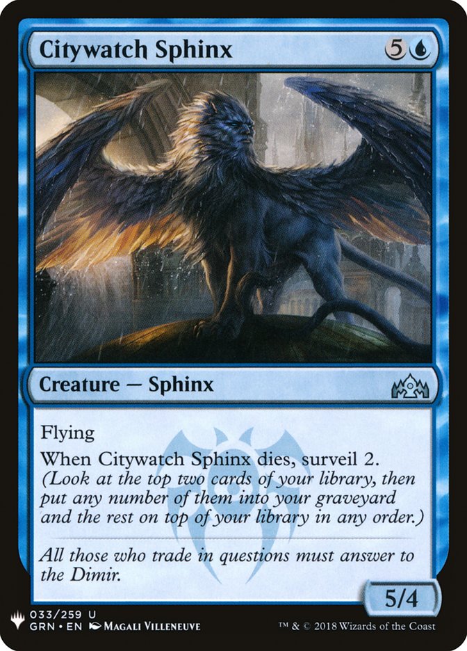 Citywatch Sphinx [Mystery Booster] | Good Games Cannington
