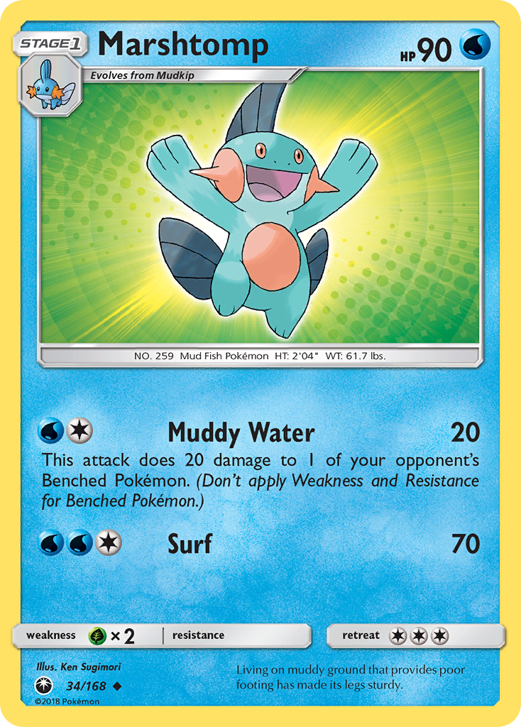 Marshtomp (34/168) [Sun & Moon: Celestial Storm] | Good Games Cannington