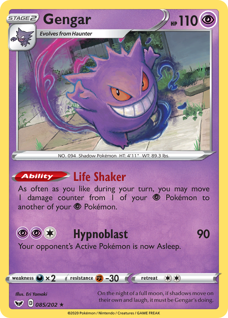 Gengar (085/202) [Sword & Shield: Base Set] | Good Games Cannington