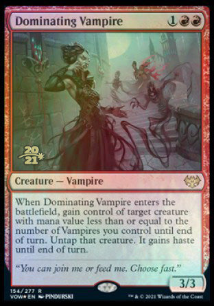 Dominating Vampire [Innistrad: Crimson Vow Prerelease Promos] | Good Games Cannington