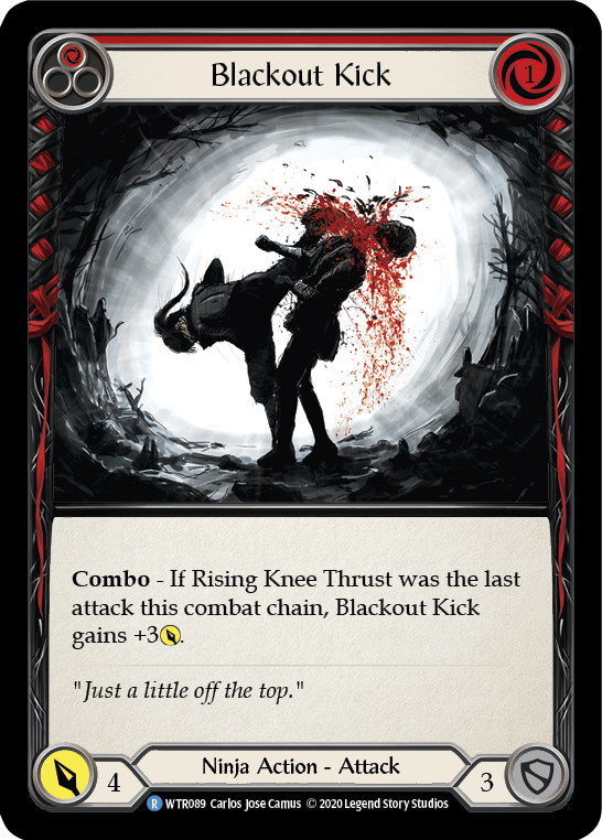 Blackout Kick (Red) [U-WTR089] (Welcome to Rathe Unlimited)  Unlimited Rainbow Foil | Good Games Cannington